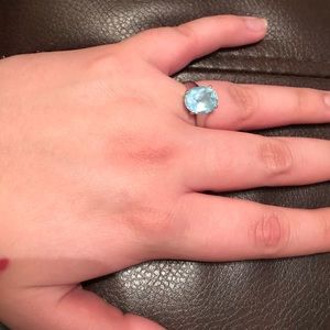 Blue topaz ring
